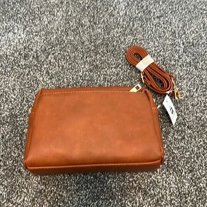 Triple Zip Small Crossbody Bag